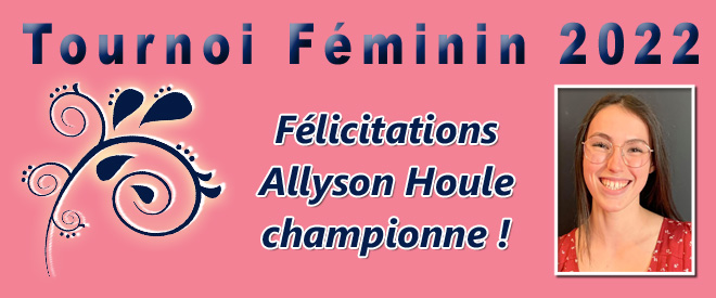 Une 1re victoire pour Allyson Houle!